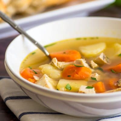 This homemade Chicken Peasant Soup is easy, fast, and delicious!