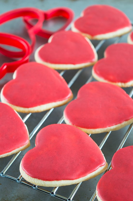Heart Cookies with Cinnamon Icing for Valentine's Day and everyday. From BakingMischief.com