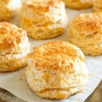 Cheddar Cheese Scones on parchment paper.