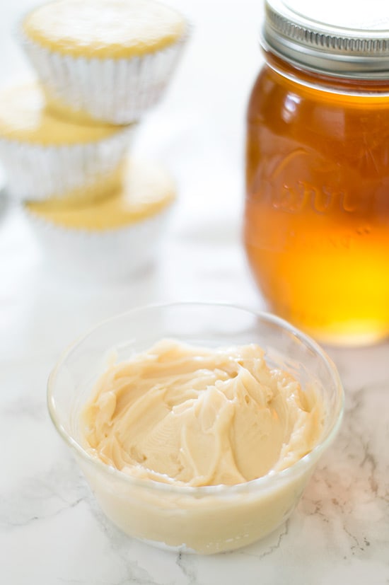 Honey butter for cornbread muffins.