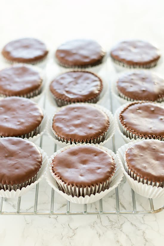 Moist chocolate and peppermint cake covered with a smooth chocolate coating. A delicious cupcake version of the most popular Girl Scout Cookie. Recipe includes nutritional information, and small-batch and freezer instructions. From BakingMischief.com