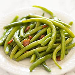 Quick Green Beans With Bacon Side Dish