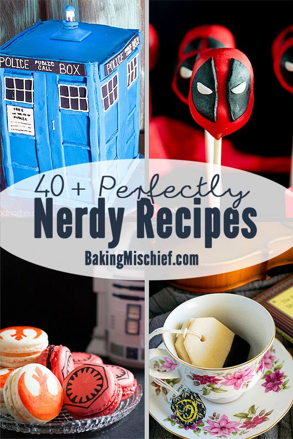 40+ perfectly nerdy recipes inspired by books, television, and movies. Recipes for everything from 'Game of Thrones' and 'The Walking Dead' to 'Star Wars' and the Marvel Cinematic Universe!