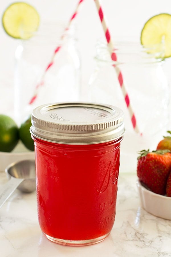 Strawberry Limeade is the perfect summer drink for BBQ's or a mid-afternoon treat. Keep this mix in the fridge and enjoy your limeades on demand all summer long. Recipe includes nutritional information. From BakingMischief.com