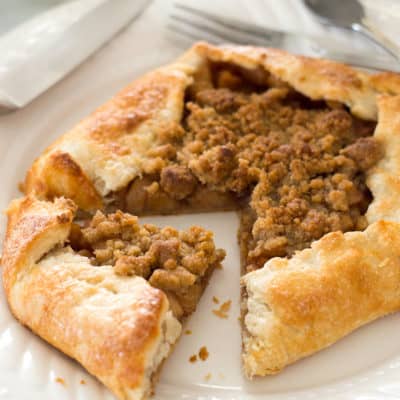Dutch apple galette, sliced.