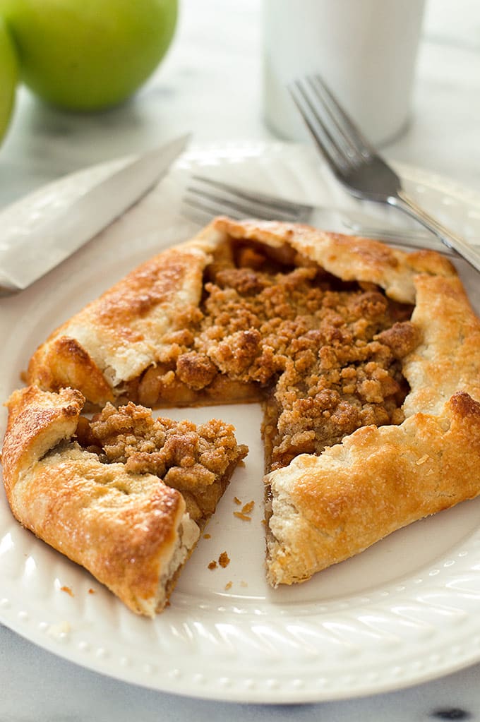 Dutch apple galette, sliced.
