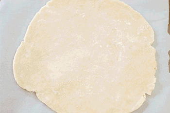 Gif of a Dutch apple galette being folded.