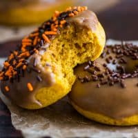 These moist Pumpkin Donuts with Maple Glaze make a perfect Fall breakfast or Fall dessert! | #PumpkinRecipes | #Breakfast | #FallRecipes |