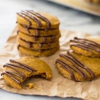 These Pumpkin Shortbread Cookies made with browned butter and pumpkin puree are lightly spiced, the perfect combo of crunchy and crumbly, and full of pumpkin flavor. Recipe includes nutritional information. From BakingMischief.com