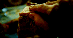 Game of Thrones GIF of Frey Pie scene with finger in pie.