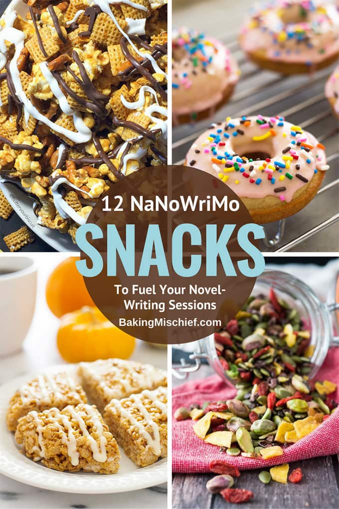 These 12 NaNoWriMo snacks will help keep you fueled and energized all the way to 50k. From BakingMischief.com