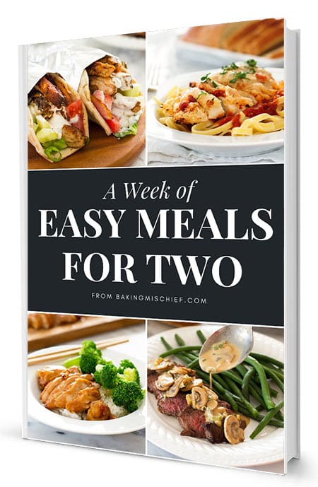 Subscribe to the weekly Baking Mischief Newsletter and receive a free mini e-cookbook!