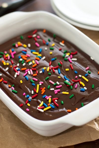 Easy Mini Chocolate Sheet Cake