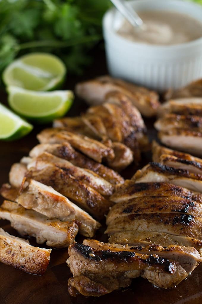 Chipotle Chicken Tacos with Yogurt Sauce make a fabulous easy dinner. From BakingMischief.com