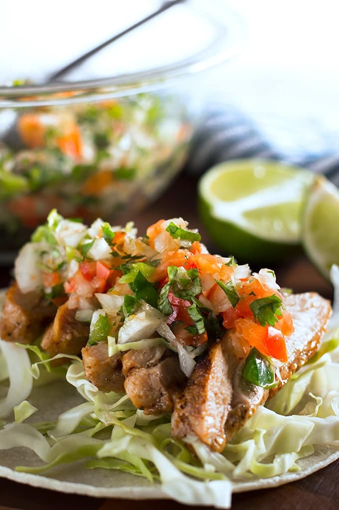 This easy small batch of Pico de Gallo recipe makes just enough for a single meal. From BakingMischief.com