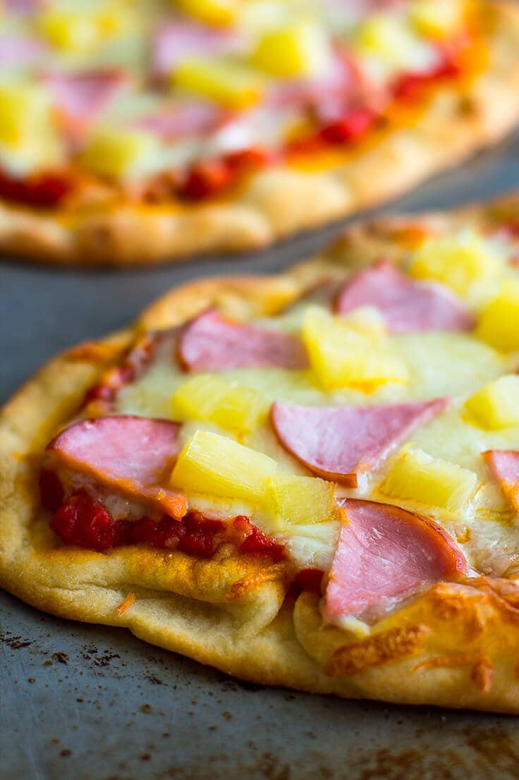 Hawaiian Naan pizza photo.