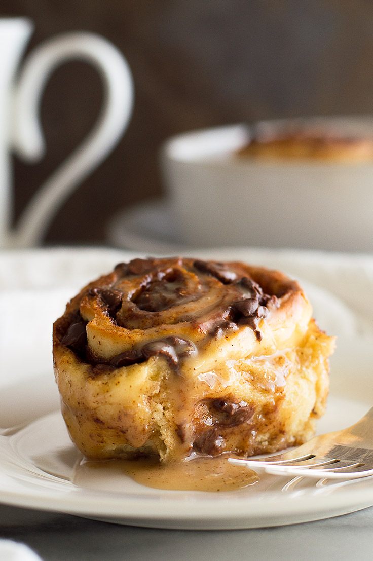 Small-batch Chocolate Cinnamon Rolls with Espresso Glaze can be prepared the night before and then baked in the morning for a hot, chocolatey breakfast for two. From BakingMischief.com