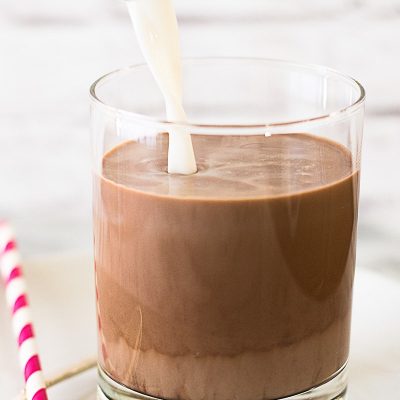 This recipe for Chocolate Milk for One makes one cup of amazing, delicious, really good chocolate milk with just four ingredients.