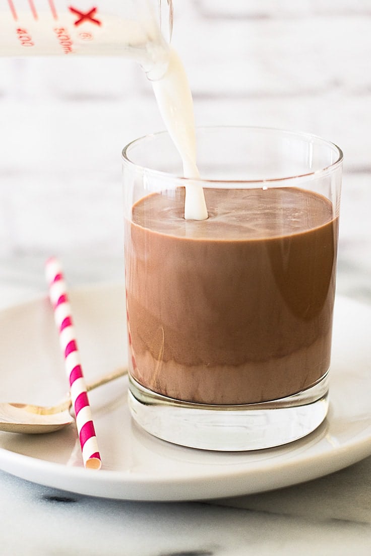 Chocolate milk for one is the perfect single serving option when you are craving chocolate milk.