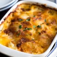Creamy cheesy Potato Gratin for Two is simple to make and a perfect delicious meal for two.