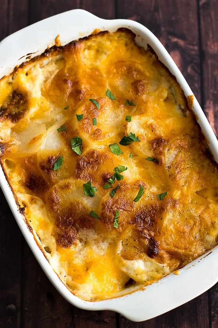 Creamy cheesy Potato Gratin for Two is simple to make and a perfect delicious meal for two.