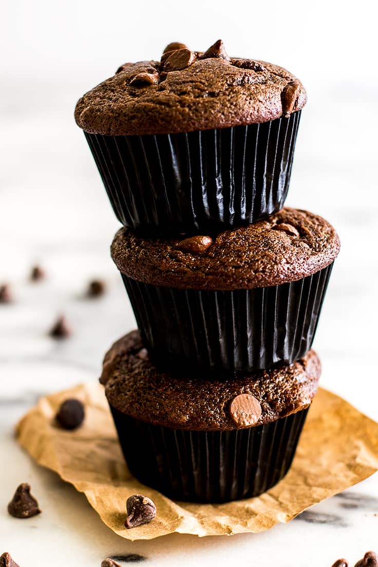 What could be better than a Small-batch Chocolate Chocolate Chip Muffin recipe?