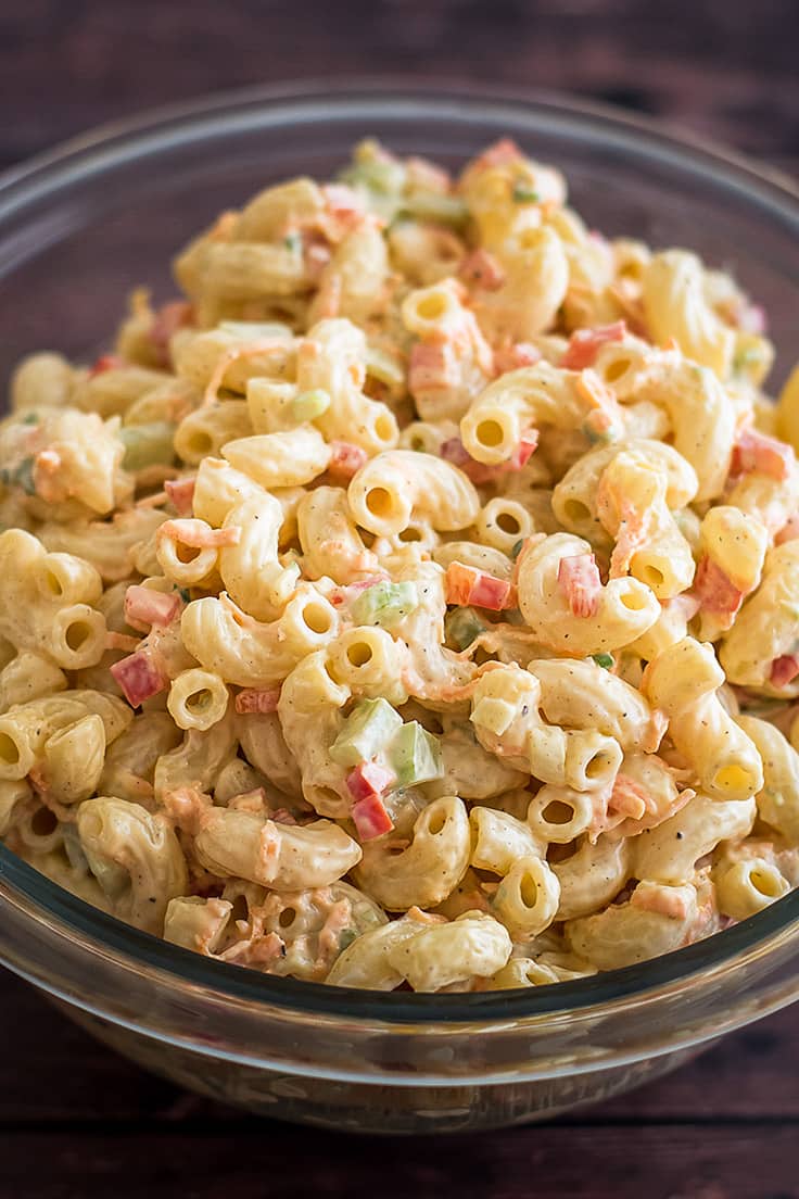 This Small Macaroni Salad is one of my favorite side dishes ever!