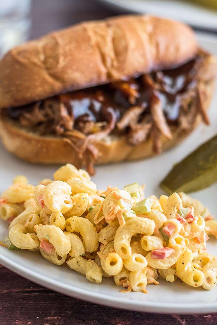 This Small Macaroni Salad is the perfect simple side for small get-togethers and dinners with friends!