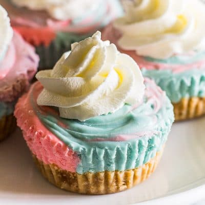 These Small-batch No-bake Unicorn Cheesecakes are a perfectly magical, easy-to-make sweet treat.