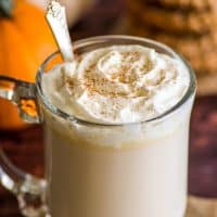 This Chai White Hot Chocolate is smooth and creamy with a warming chai flavor that makes it just about the coziest drink ever. | #HotChocolate | #Chai | #WhiteChocolate | #Drinks | #Christmas |
