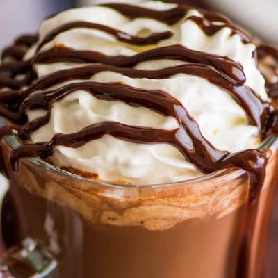 This Rich and Thick Hot Chocolate for One is the creamiest, most decadent hot chocolate imaginable. | #HotChocolate | #RecipeForOne | #Chocolate | #Christmas |