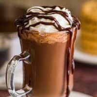 This Rich and Thick Hot Chocolate for One is the creamiest, most decadent hot chocolate imaginable. | #HotChocolate | #RecipeForOne | #Chocolate | #Christmas |