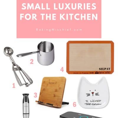 Small luxuries for the kitchen, the perfect gifts for friends and family who love to cook. | #giftguide | |#Christmas |