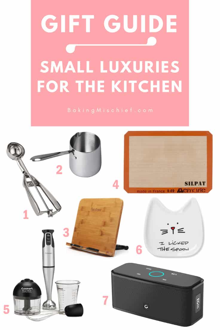 Small luxuries for the kitchen, the perfect gifts for friends and family who love to cook. | #giftguide | |#Christmas |