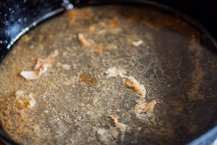 Photo of How to Make Gravy From Drippings step 1: pan drippings getting ready to be browned.