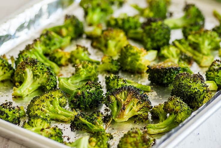 How to Cook Broccoli in the Oven Photo of oven-roasted broccoli.