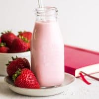 Easy Homemade Strawberry Milk for One or Two