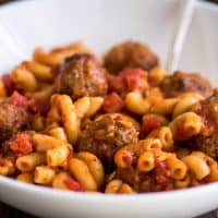 Dinner for Two One Pot Homemade Spaghettios