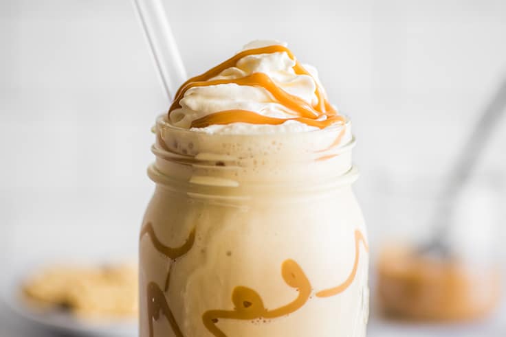 Dulce de Leche Milkshake with whipped cream.