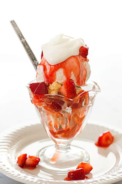 Strawberry Shortcake Sundaes For Two