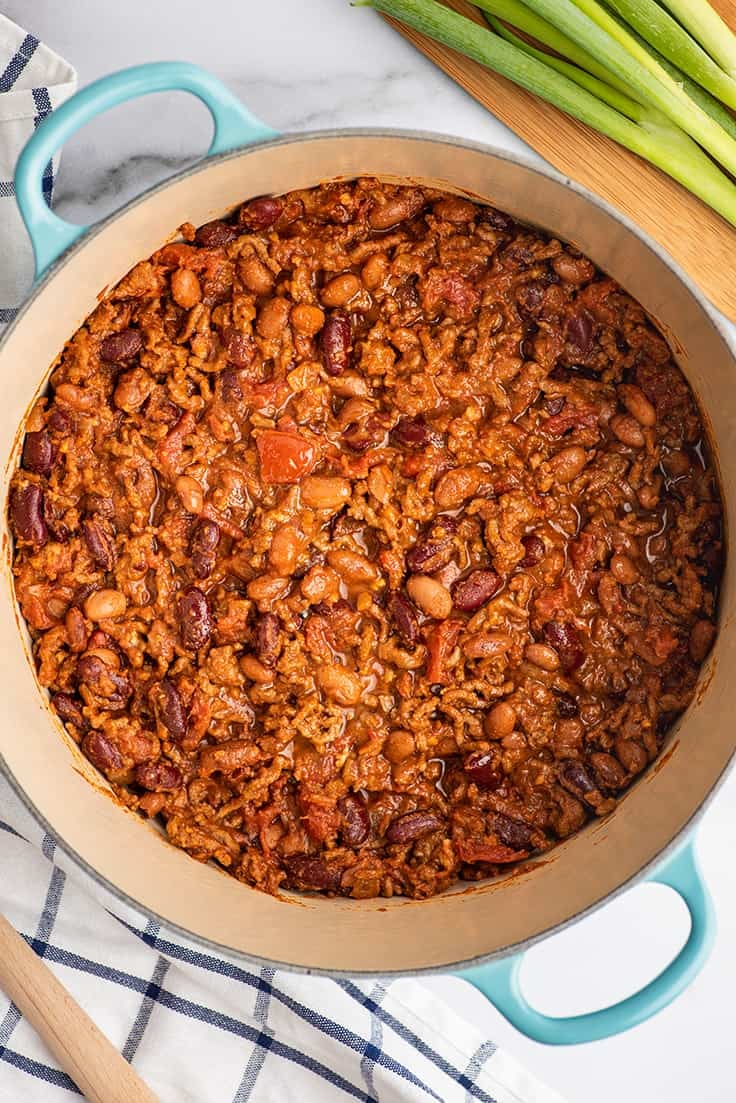A pot full of easy chili.